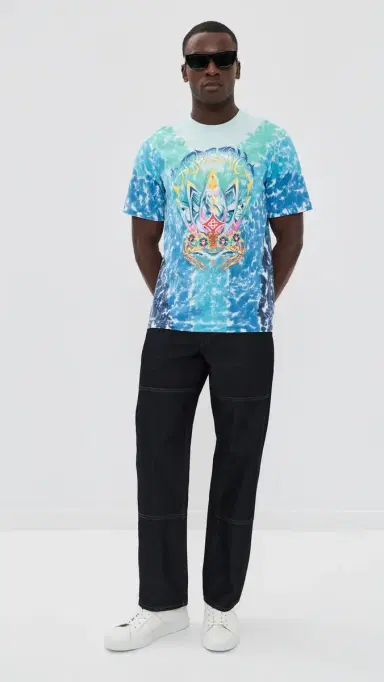 Casablanca Surf Lotus Tie Dye Tee Multi | Thumbnail 5 Casablanca Surf Lotus Tie Dye Tee Multi | Thumbnail 5