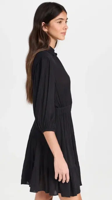Playa Lucila Collared Dress Black M | Thumbnail 4