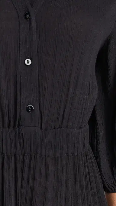 Playa Lucila Collared Dress Black M | Thumbnail 6