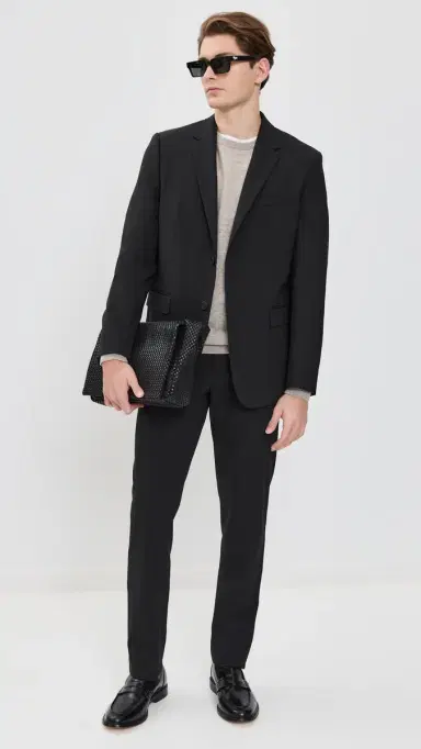 Theory Mayer Stretch Wool Pants Deep Black 29 | Thumbnail 5