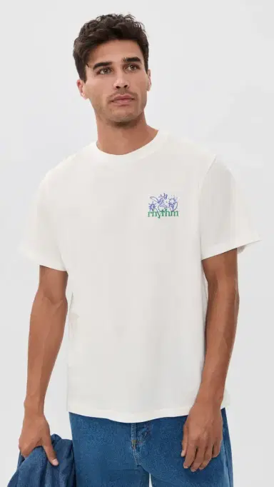 Rhythm Old Growth Livin Short Sleeve T-Shirt Vintage White | Thumbnail 2 Rhythm Old Growth Livin Short Sleeve T-Shirt Vintage White | Thumbnail 2