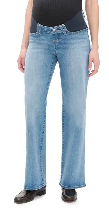 Madewell The Wide Leg Maternity Jeans Coastal Blue Wash 24 | Thumbnail 1 Madewell The Wide Leg Maternity Jeans Coastal Blue Wash 24 | Thumbnail 1