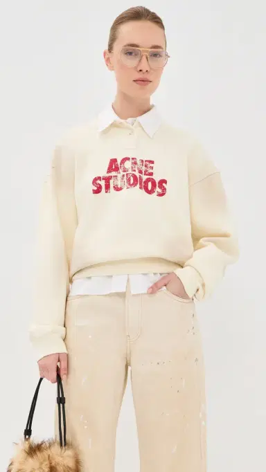 Acne Studios Long Sleeve Pullover Off White | Thumbnail 2