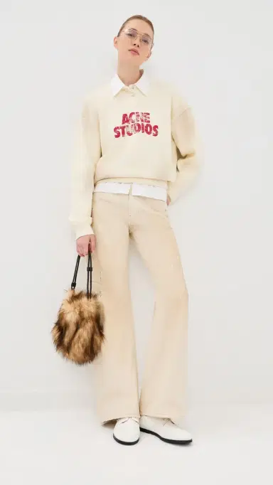 Acne Studios Long Sleeve Pullover Off White | Thumbnail 5