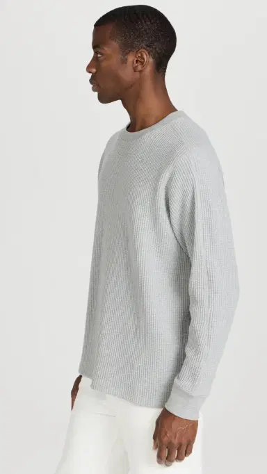 RAILS Wade Waffle Thermal Long Sleeve Tee Heather Grey | Thumbnail 4