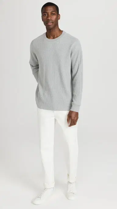 RAILS Wade Waffle Thermal Long Sleeve Tee Heather Grey | Thumbnail 5