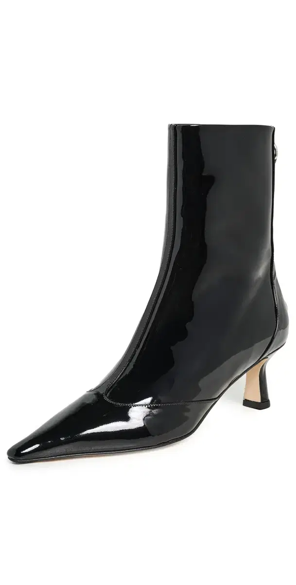 AEYDE Sila Patent Calf Leather Booties Black