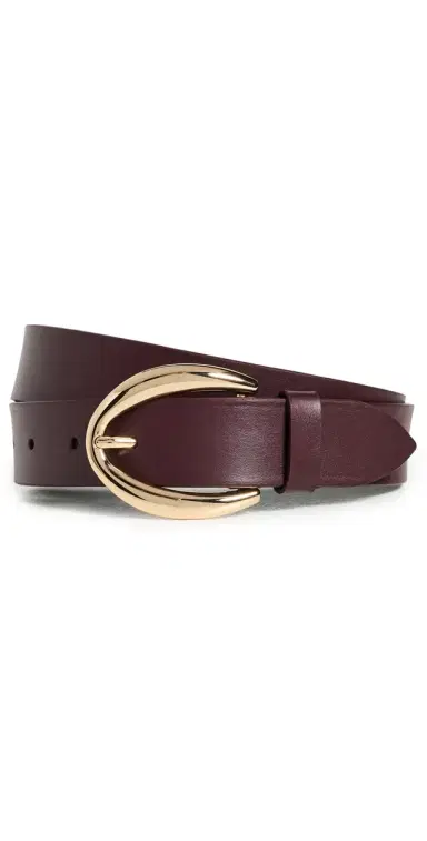 Vince 30mm Calf Leather Belt Fig | Thumbnail 1