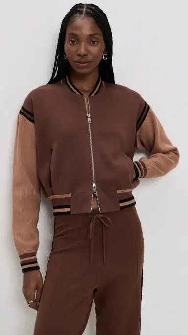 State & Lake Blake Varsity Jacket Chocolate/Umber/Black M | Thumbnail 2 State & Lake Blake Varsity Jacket Chocolate/Umber/Black M | Thumbnail 2