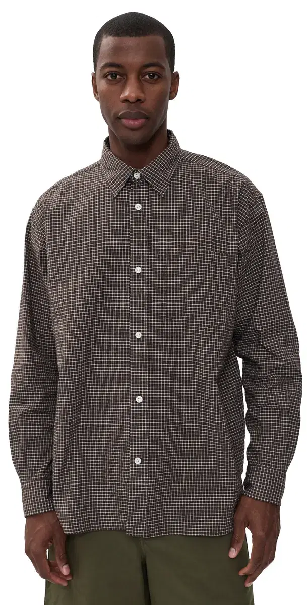 Espevik Check Oversized Shirt Taupe