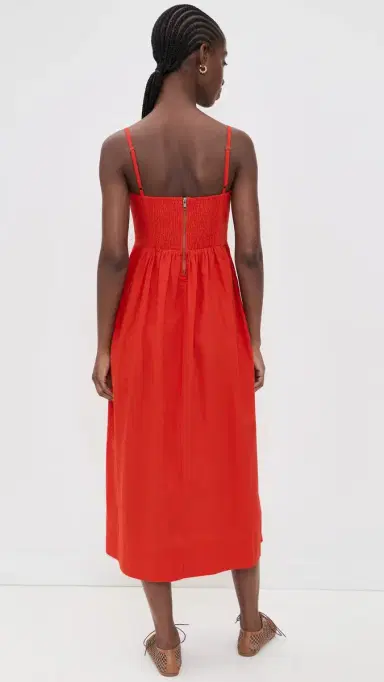 The Great. The Verse Dress Hot Red | Thumbnail 3
