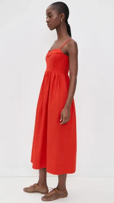 The Great. The Verse Dress Hot Red | Thumbnail 4