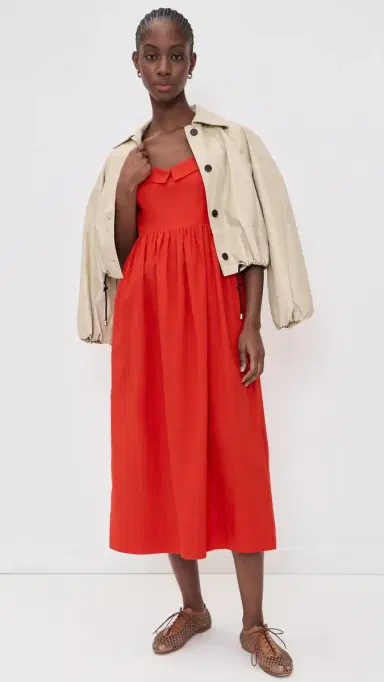 The Great. The Verse Dress Hot Red | Thumbnail 5