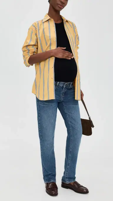 Hatch The Boyfriend Maternity Jeans True Indigo 27 | Thumbnail 2