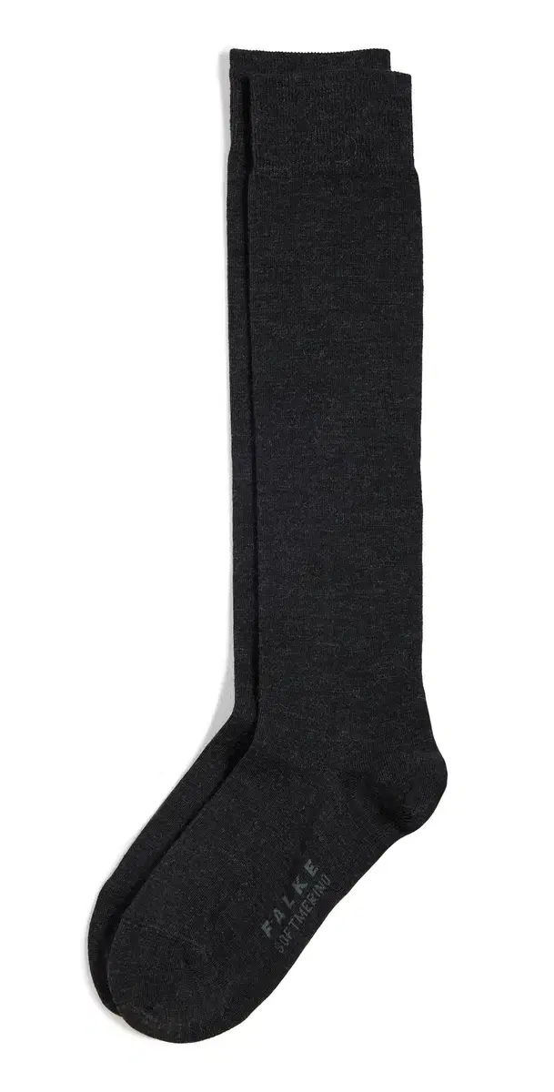 Soft Merino Knee High Socks Anthracite - 3089