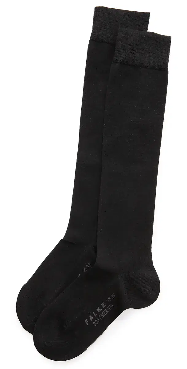 Soft Merino Knee High Socks Black