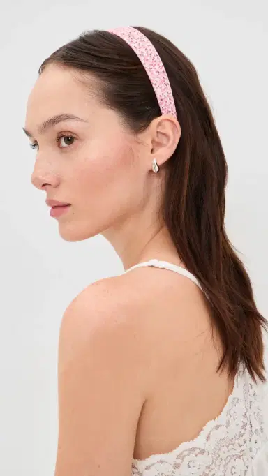 Lele Sadoughi Emma Acetate Headband Terrazzo Blush | Thumbnail 3