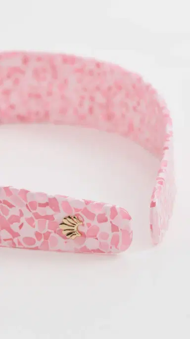 Lele Sadoughi Emma Acetate Headband Terrazzo Blush | Thumbnail 4