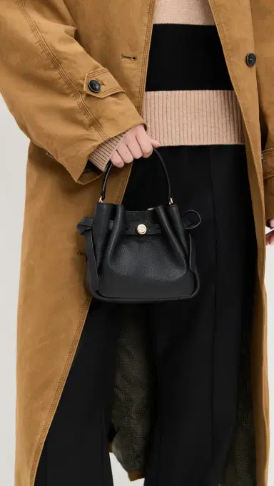 Tory Burch Romy Mini Bucket Bag Black One Size | Thumbnail 3
