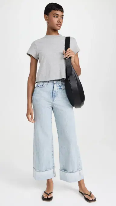 RE/DONE 50s Boxy Tee Heather Grey M | Thumbnail 5