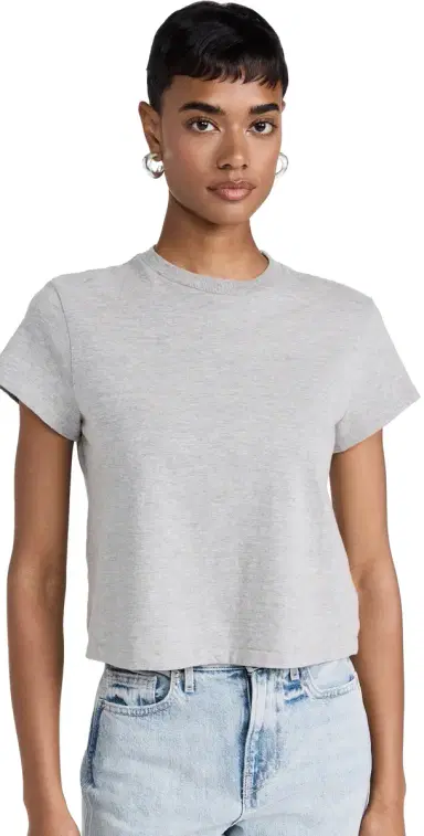 RE/DONE 50s Boxy Tee Heather Grey M | Thumbnail 1