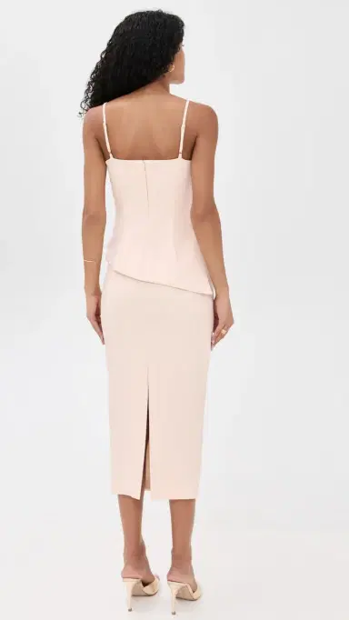 BLACK HALO Marla 2 Piece Midi Dress Bone 6 | Thumbnail 3