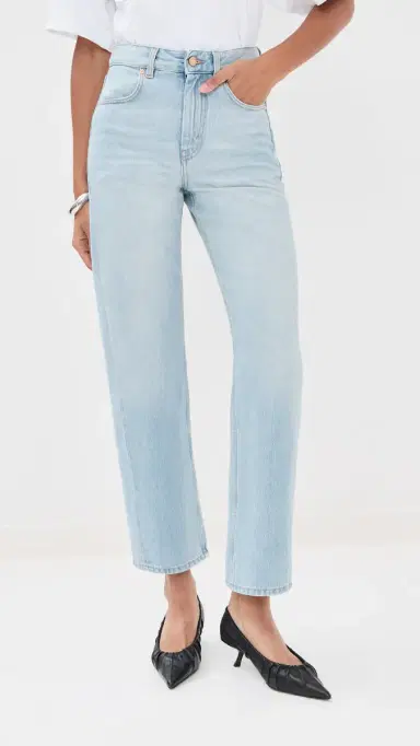 BITE Studios Curved Organic Cotton Denim Jeans Brushed Light Blue 29 | Thumbnail 2