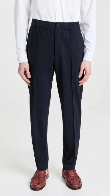 Theory Curtis Drawstring Precision Ponte Pants Baltic 36 | Thumbnail 2 Theory Curtis Drawstring Precision Ponte Pants Baltic 36 | Thumbnail 2