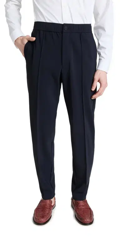 Theory Curtis Drawstring Precision Ponte Pants Baltic 36 | Thumbnail 1 Theory Curtis Drawstring Precision Ponte Pants Baltic 36 | Thumbnail 1