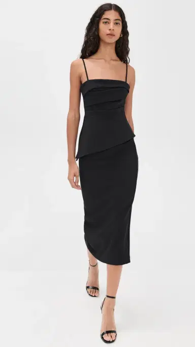 BLACK HALO Marla 2 Piece Midi Dress Black 2 | Thumbnail 2