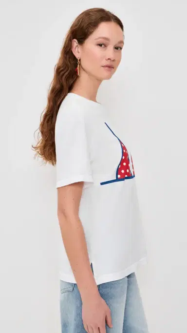 Sunny Somewhere Polka Dot Bikini Tee White S | Thumbnail 4 Sunny Somewhere Polka Dot Bikini Tee White S | Thumbnail 4