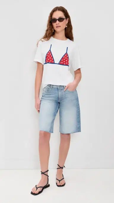 Sunny Somewhere Polka Dot Bikini Tee White S | Thumbnail 5 Sunny Somewhere Polka Dot Bikini Tee White S | Thumbnail 5