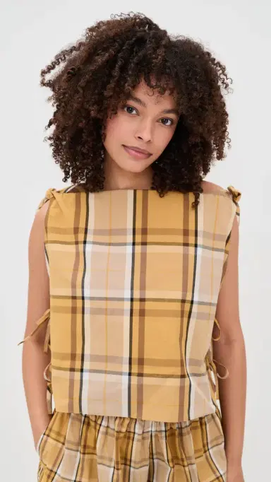 Sea Copeland Plaid Top Yellow | Thumbnail 2