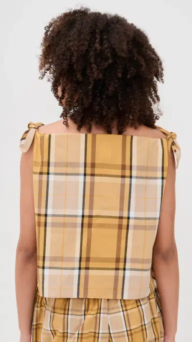 Sea Copeland Plaid Top Yellow | Thumbnail 3