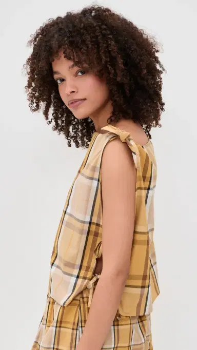 Sea Copeland Plaid Top Yellow | Thumbnail 4