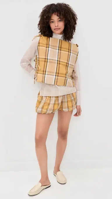 Sea Copeland Plaid Top Yellow | Thumbnail 5