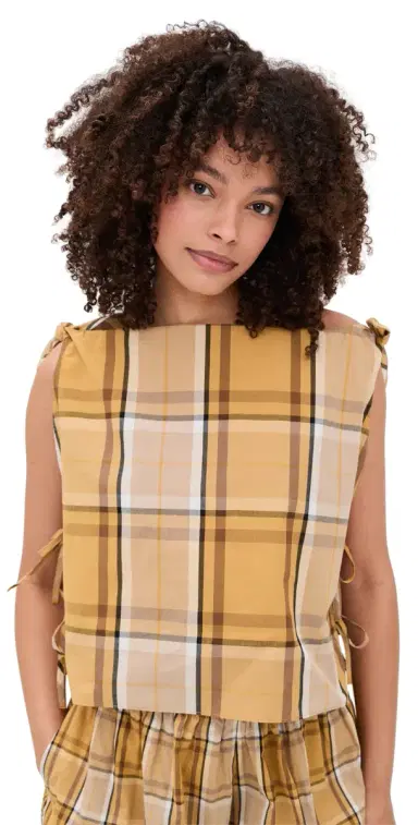 Sea Copeland Plaid Top Yellow | Thumbnail 1