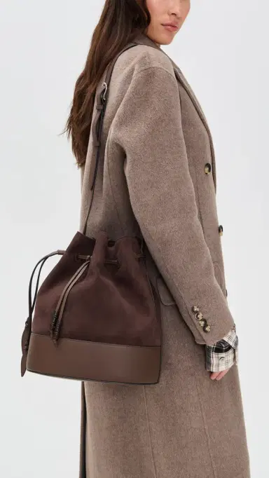 Hunting Season The Extra Large Drawstring in Suede | Thumbnail 3