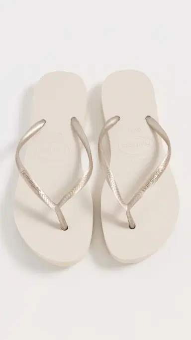 Havaianas Slim Flatform Flip Flops Beige | Thumbnail 2