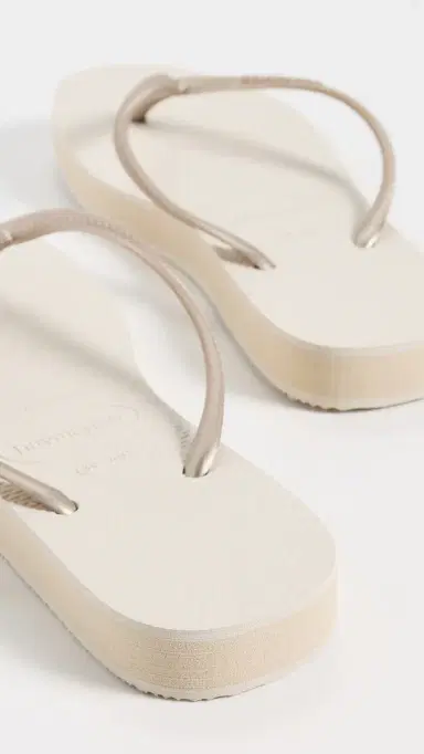 Havaianas Slim Flatform Flip Flops Beige | Thumbnail 4