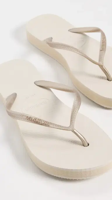 Havaianas Slim Flatform Flip Flops Beige | Thumbnail 6