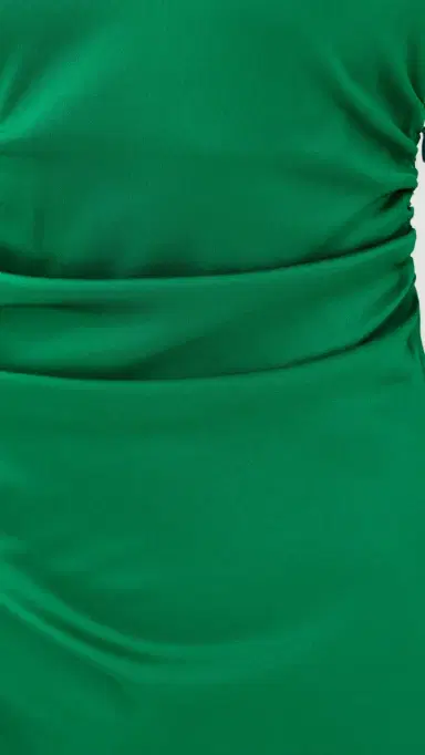 Simkhai Marabella Draped Midi Dress Kelly Green 4 | Thumbnail 6