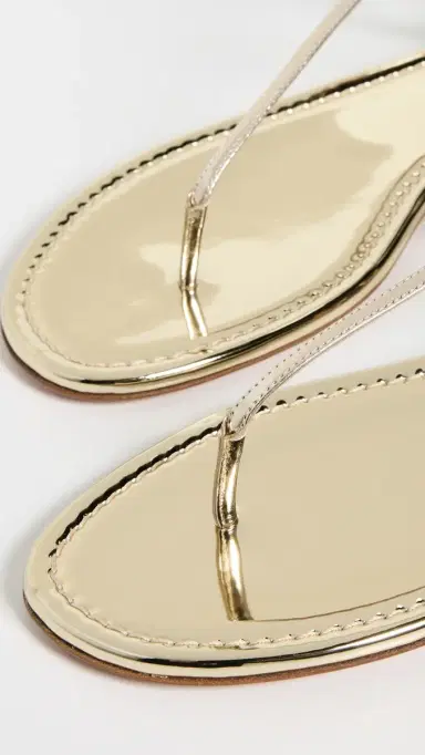 Aquazzura Almost Bare Sandal Flats Soft Gold 39 | Thumbnail 6