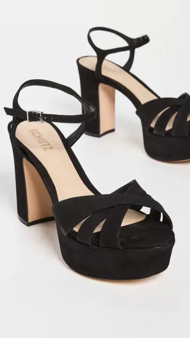 Schutz Keefa Platform Sandals Black 6 | Thumbnail 4