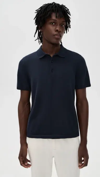 Reigning Champ Supima Knit Riviera Polo Navy | Thumbnail 2 Reigning Champ Supima Knit Riviera Polo Navy | Thumbnail 2