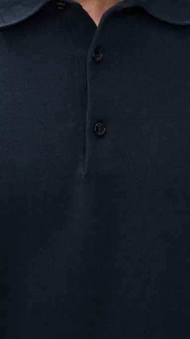 Reigning Champ Supima Knit Riviera Polo Navy | Thumbnail 6 Reigning Champ Supima Knit Riviera Polo Navy | Thumbnail 6