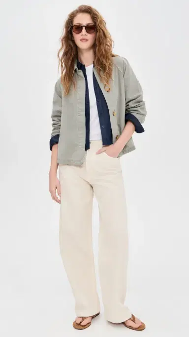 Marine Layer Crop Trench Coat Shadow L | Thumbnail 5
