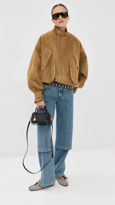 The Attico Paneled Wide Leg Jeans Sky Blue | Thumbnail 2 The Attico Paneled Wide Leg Jeans Sky Blue | Thumbnail 2