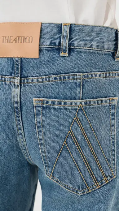 The Attico Paneled Wide Leg Jeans Sky Blue | Thumbnail 6 The Attico Paneled Wide Leg Jeans Sky Blue | Thumbnail 6