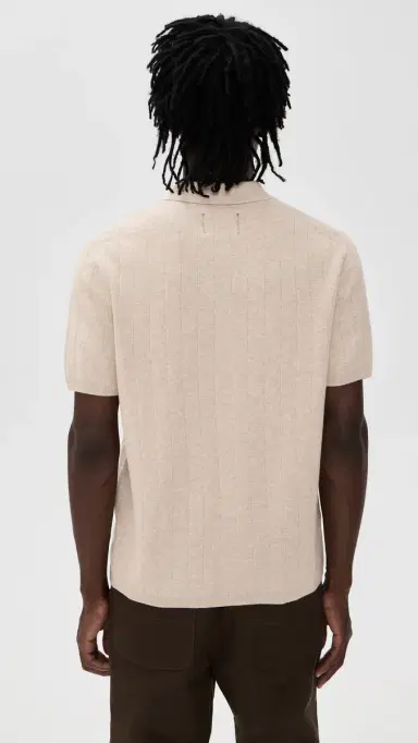 REIGNING CHAMP Knit Piazza Shirt Heather Oatmeal | Thumbnail 3 REIGNING CHAMP Knit Piazza Shirt Heather Oatmeal | Thumbnail 3